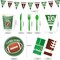 Football Party Decorations,133Pcs Football Party Supplies Set Disposable Footballs Birthday Plates Cups Knives Spoons Fork Banner and Tablecloth,Footballs Parties Supplies for Home,Dinner,Birthday